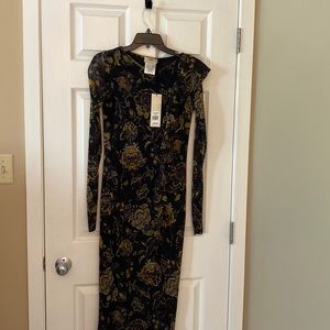 NWT Fuzzi dark floral dress